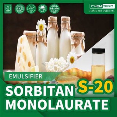 ปรับปรุงผลิตภัณฑ์ของคุณด้วยอิมัลซิไฟเออร์ Sorbitan Esters Sorbitan Monolaurate (S-20) CAS NO.1338-29-2